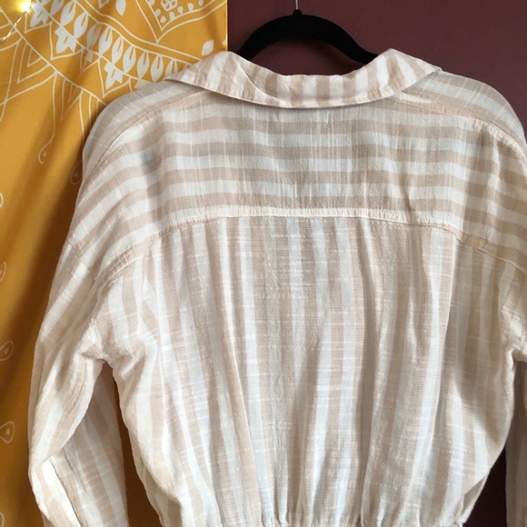 Forever 21 Beige and White Striped Blouse - Picture 4 of 4